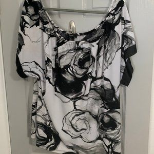 Black and white loose fitting knit